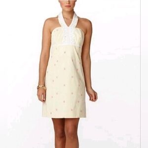 Lilly Pulitzer Yellow Starfruit Horse Show Embroidered Dress Size 00